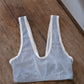 organic cotton lace bralette & hipster set - indigo