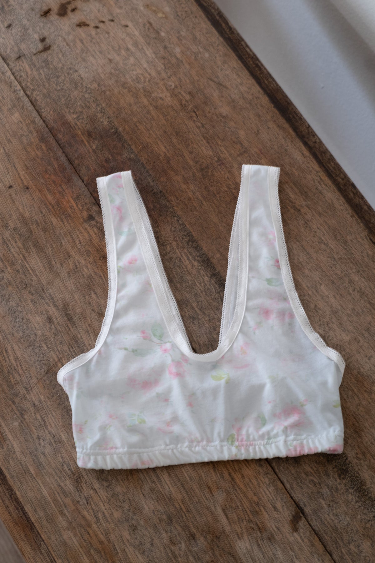 organic cotton lace bralette & hipster set - june roses