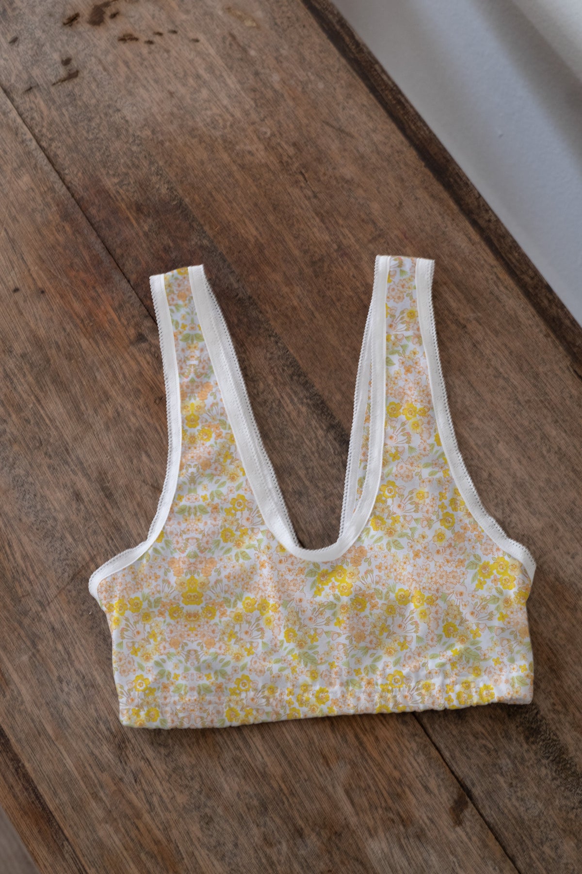 organic cotton lace bralette & hipster set - maison floral