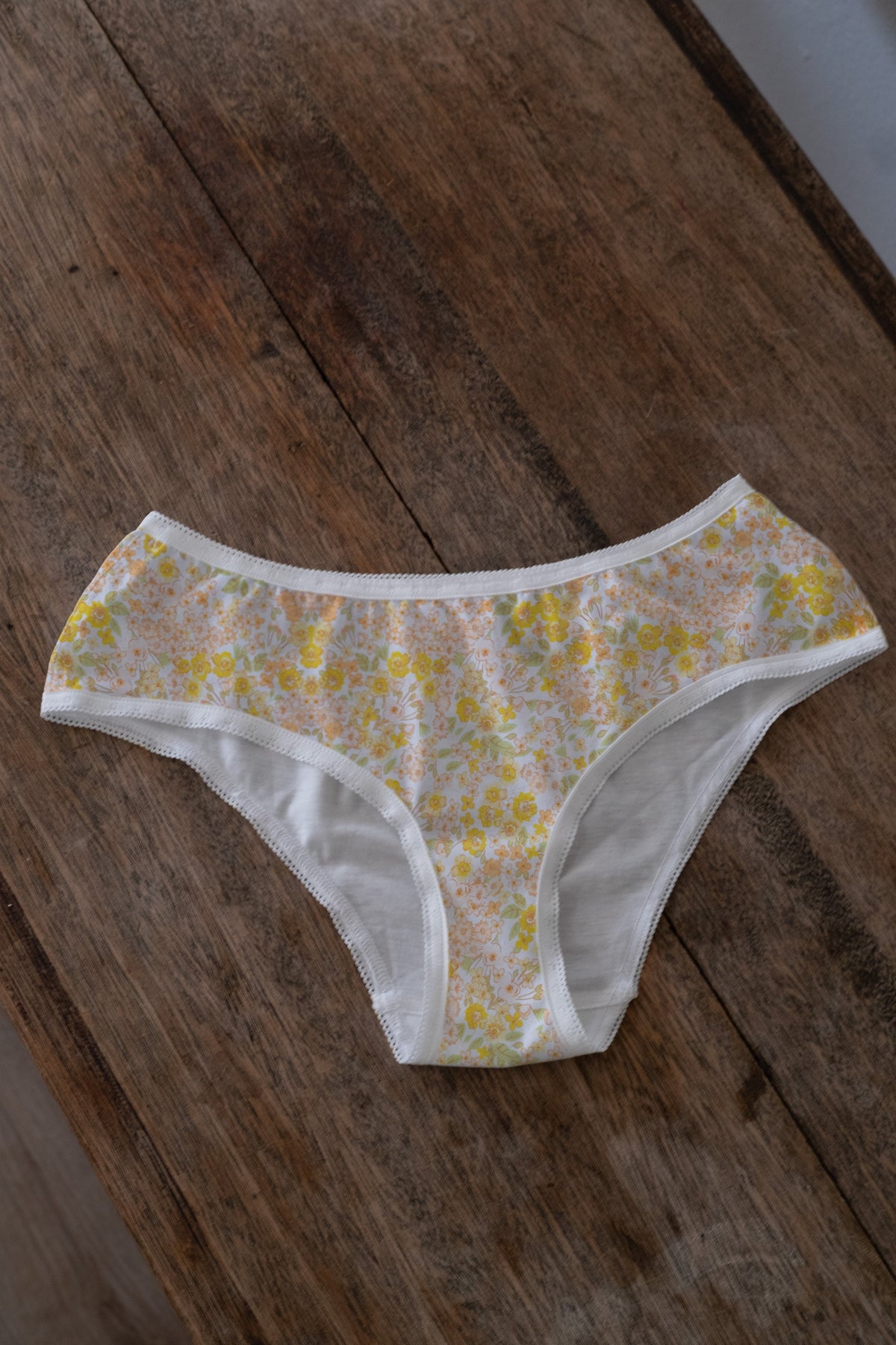 organic cotton lace bralette & hipster set - maison floral
